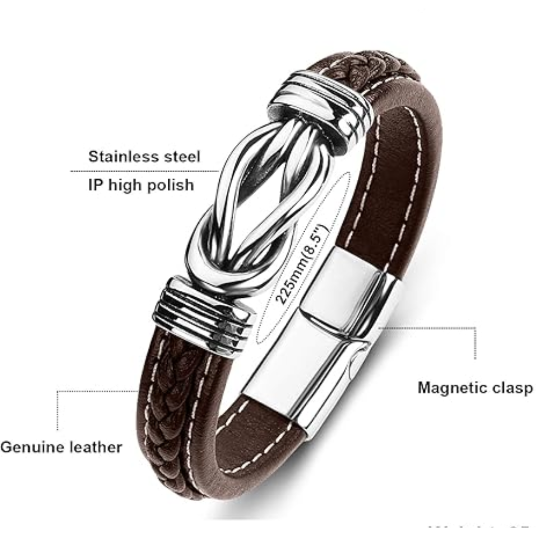 IronBrace | Pulsera de cuero con cierre Magnetico